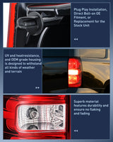 Taillight Assembly Compatible With 2007 2008 2009 2010 2011 2012 2013 2014 Chevy Chevrolet Tahoe Suburban Tail Lights Rear Lamps Replacement Driver and Passenger Side Red