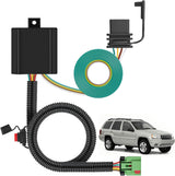 4 Pin Trailer Wiring Harness Kit 55369 Vehicle Standard 4 Way Connector Custom for 1999 2000 2001 2002 2003 2004 Jeep Cherokee Including Laredo and with Skid Shield Simple Fit Tow Hitch