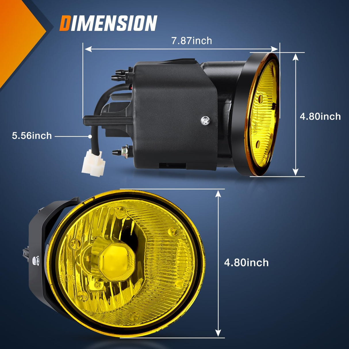 Fog Light Assembly Compatible with 2000 2001 Nissan Maxima 2002 2003 Sentra&Frontier 2004 Xterra Amber Lens Lamps Replacement