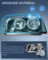 Headlight Assembly Compatible with 2006 2007 2008 2009 2010 Dodge Charger Black Housing Clear Reflector Lens Headlights Replacement Bumper Lamp Set Driver and Passenger Side