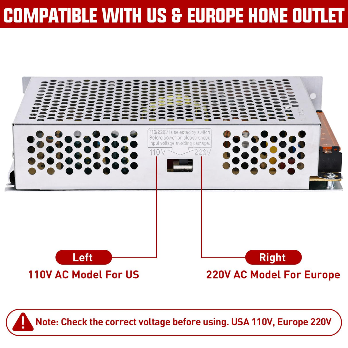 AC 110V/220V to DC 12V Voltage Converter 10A 120W Power Supply | Switching Power Supply Adapter Transformer Low Voltage Output LED Driver for LED Strip Light Radio CCTV Camera video System