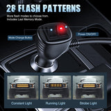 2PCS 24 inch Truck Grille Strobe Lights Strip 384 LED Emergency Light Amber Flexible Side Flashing Warning Caution Safety Waterproof Lighting Kit for Trucks Tow Plow Construction Vehicles