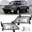 Fog Lights Assembly Compatible with 2006 2007 2008 Honda Pilot w/H11 12V 55W Bulbs Clear Lens Driver and Passenger Side
