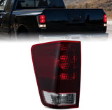 Taillight Assembly Compatible with 2004 2005 2006 2007 2008 2009 2010 2011 2012 2013 2014 2015 Nissan Titan Tail Light OE Style Rear Lamp Replacement Driver Side Smoked Red Lens