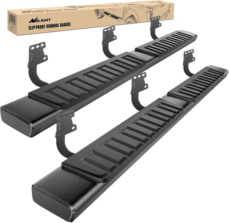 Running Boards for 2019 2020 2021 2022 2023 2024 2025 2026 Dodge Ram 1500 New Body Style Crew Cab 4 Full Size Doors 6 Inch Side Step Nerf Bars Black