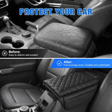 Center Console Cover for Ford Bronco 2021-2026 2/4-Door Armrest | Middle Armrest Cover for Car Accessories Waterproof Leather Arm Rest Cushion with Side Storage Pocket (Not for Bronco Sport)
