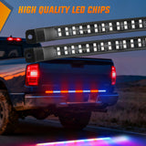 60 Inch Emergency Strobe Light Strips with Controller Red Blue | 384LED Flashing Warning Hazard Safety for Rear Window Tailgate on Truck Trailer Construction Plow Pickup Tow SUV Vehicles