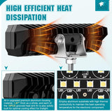 6 Inch LED Light Bar 2PCS 50W Spot Flood Combo Lamps | Off Road Driving Work Fog Lights IP67 Waterproof for Truck Pickup SUV ATV UTV Boat Motorcycle 4x4 Car