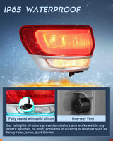 Taillight Assembly Compatible with 2014 2015 2016 2017 2018 2019 2020 Jeep Grand Cherokee Laredo/Limited/Overland/Summit Tail Lights Outer Driver Side w/Bulbs