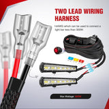 Wiring Harness Kit Nylon 14 AWG 2 Leads 12 V On Off Switch Power Relay Blade Fuse for LED Light Bar Off Road Lights on Cars Jeep Boat Trucks