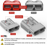Anderson Connector 350AMP 2/0AWG Anderson Plug 12V-36V Battery Quick Connect/Disconnect Wire Harness Plugs Connectors Kit for 2/0 Gauge Cables Car ATV Trailer Towing Winch Motor, 2 Pack Grey