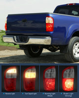 Taillight Assembly Compatible with 2004 2005 2006 Toyota Tundra 4 Door Double Cab and Crew Cab Tail Light OE Style Rear Lamp Replacement Driver and Passenger Side