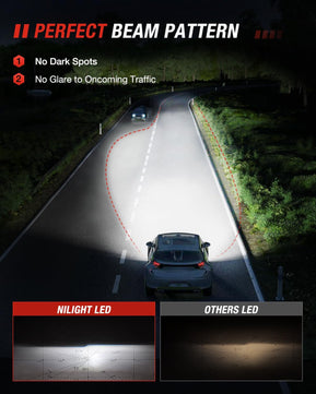 2007-2010 Ford Edge 9005 H11 LED Headlight Fog Light Bulbs Nilight