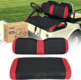 Golf Cart Front Seat Cover 1PC Red Black EZGO TXT RXV Club Car DS | Breathable Sandwich Mesh Sun Scratch Resistant Washable No Staple Fits 1994-2013 EZGO TXT RXV and 2000-2026 Club Car DS