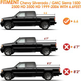 Truck Bed Tonneau Cover Soft Tri-fold Compatible with 1999-2006 Chevy Silverado/GMC Sierra 1500 2500 HD 3500 HD-6.6ft