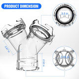 RV Wye Sewer Hose Fittings Y Connector Clear Leak-Proof Connection with Built in Gasket Odor-Tight Seal Twist Bayonet Design RV Y Sewer Hose Splitter 2 Way Adapter for Campers Travel Trailers
