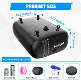 246Gal/1000L Water Storage Bladder, RV Potable Water Bladder Tank Camping 1000D PVC Foldable Collapsible Storage Containers for Truck Bed Carrier Garden Irrigation Emergency Water Use, Black
