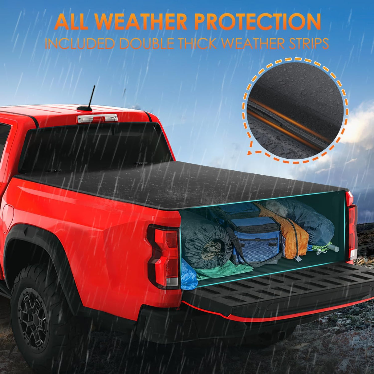 Soft Tri-fold Truck Bed Tonneau Cover Compatible with Chevy Colorado/GMC Canyon 2015 2016 2017 2018 2019 2020 2021 2022 2023 2024 2025-6.2 ft