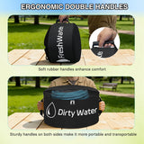 1 Pack RV Sewer Hose Storage Bag, Waterproof Utility Bag with Visible Cover Dual Zipper Closure RV Storage & Organization for Sewer Fresh Water Hoses Electrical Cords Camper Tools Accessories