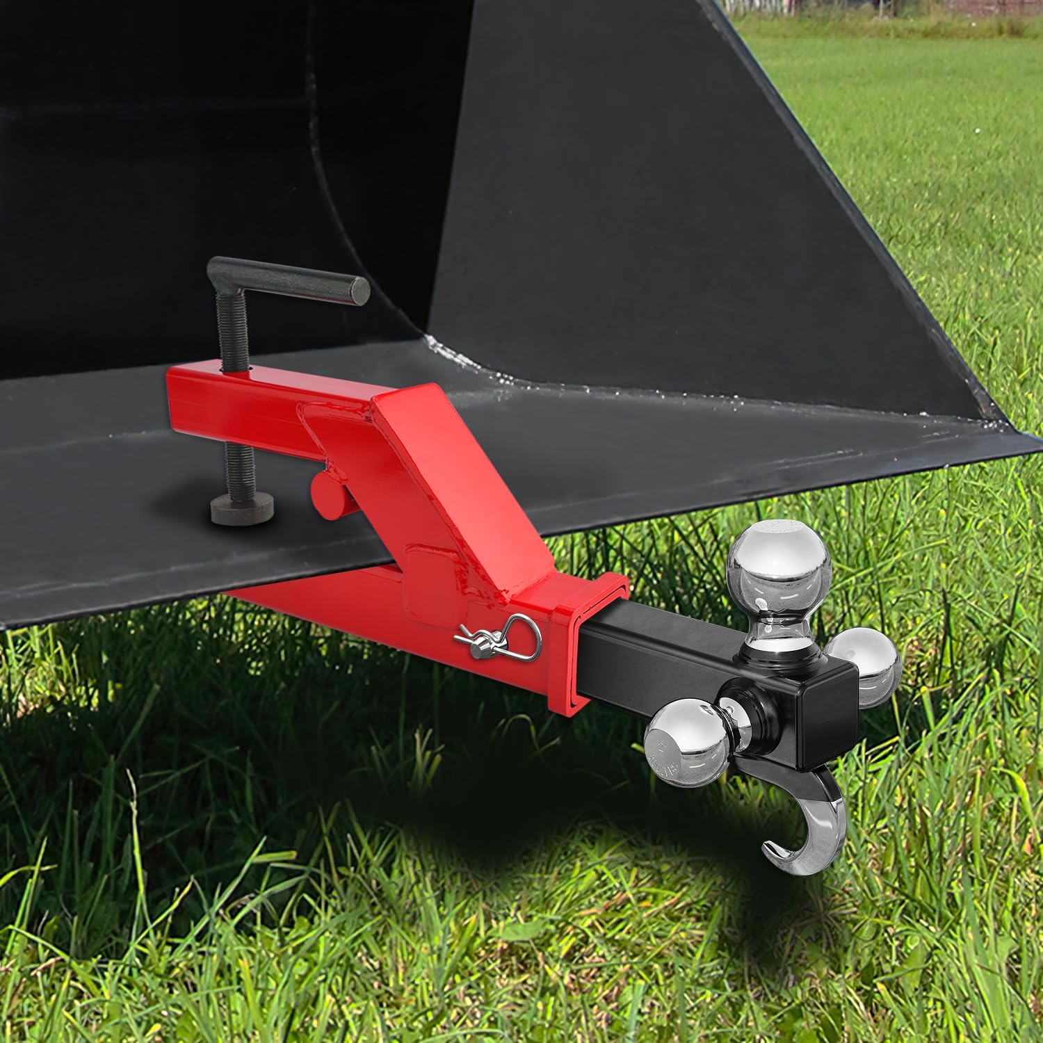 Clamp On Trailer Hitch 2" Ball Mount Receiver Tractor Bucket Nilight