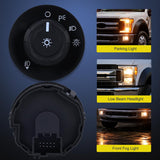 Headlight Dimmer Switch Compatible with 2009 2010 2011 2012 2013 2014 2015 2016 2017 2018 2019 Ford F150 2011-2019 Ford F250 F350 F450 F550 Super Duty 2010-2014 Lincoln Mark LT W/Fog Lights