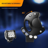 2PCS 18W LED Pods Spot Light Bar Fog Light Driving Lighting with 16AWG Off Road Wiring Harness-2 Leads for Truck Golf Cart SUV ATV UTV Boat (Auto-500)
