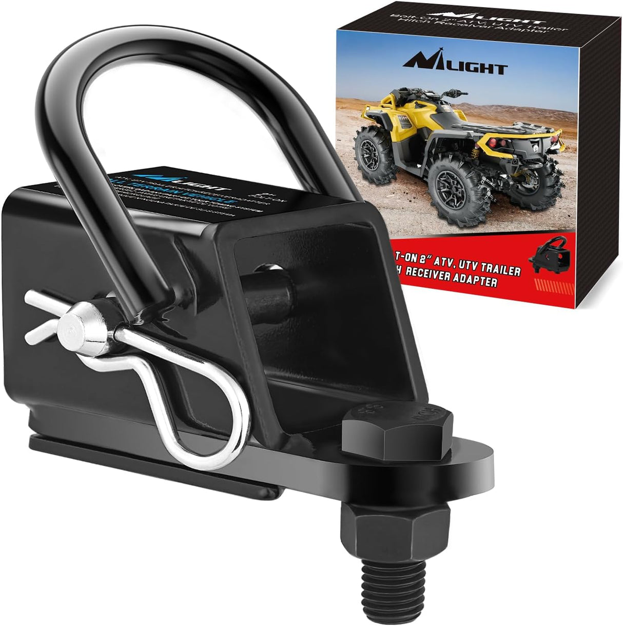 ATV/UTV Three-Way Hitch 3500lbs Three-Way Lawn Mover Adapter 3 Inch Drop/Rise, Heavy Duty Universal ATV Hitch Attachments, Trailer Hitch Adapter