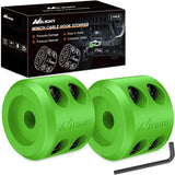 Winch Stopper for ATV UTV Truck SUV Winch Cable Hook Rubber Stopper 2 Pack Protect Towing Hook Synthetic Rope Winch Accessories Rope Line Saver with Stainless Steel Screws Allen Wrenc, Green