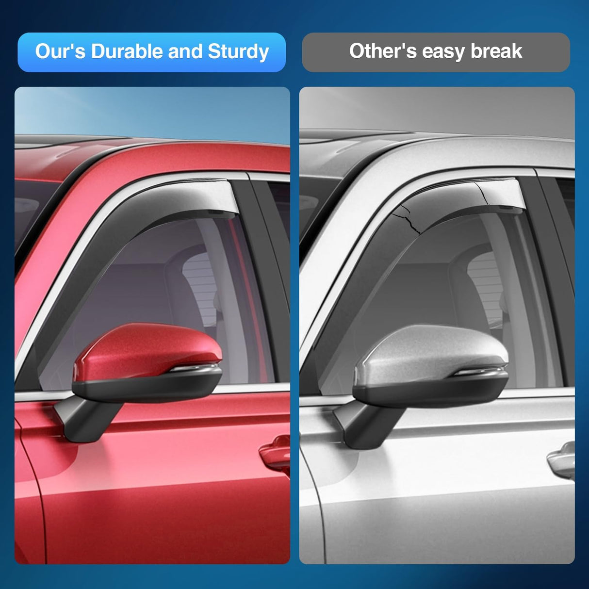 in Channel Rain Guard for Honda CR-V (CRV) 2023 2024 2025 2026, Window Deflectors Window Visors Rain Sun Wind Guards Shade Deflectors for Cars, Smoke Tinted, 4PCS