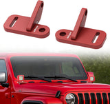 Hood Light Brackets for Wrangler JL JLU Gladiator JT 18-25, Red | for Jeep Wrangler JL JLU Gladiator JT 2018 2019 2020 2021 2022 2023 2024 2025, A-Pillar Auxiliary Offroad LED Pods Mounting