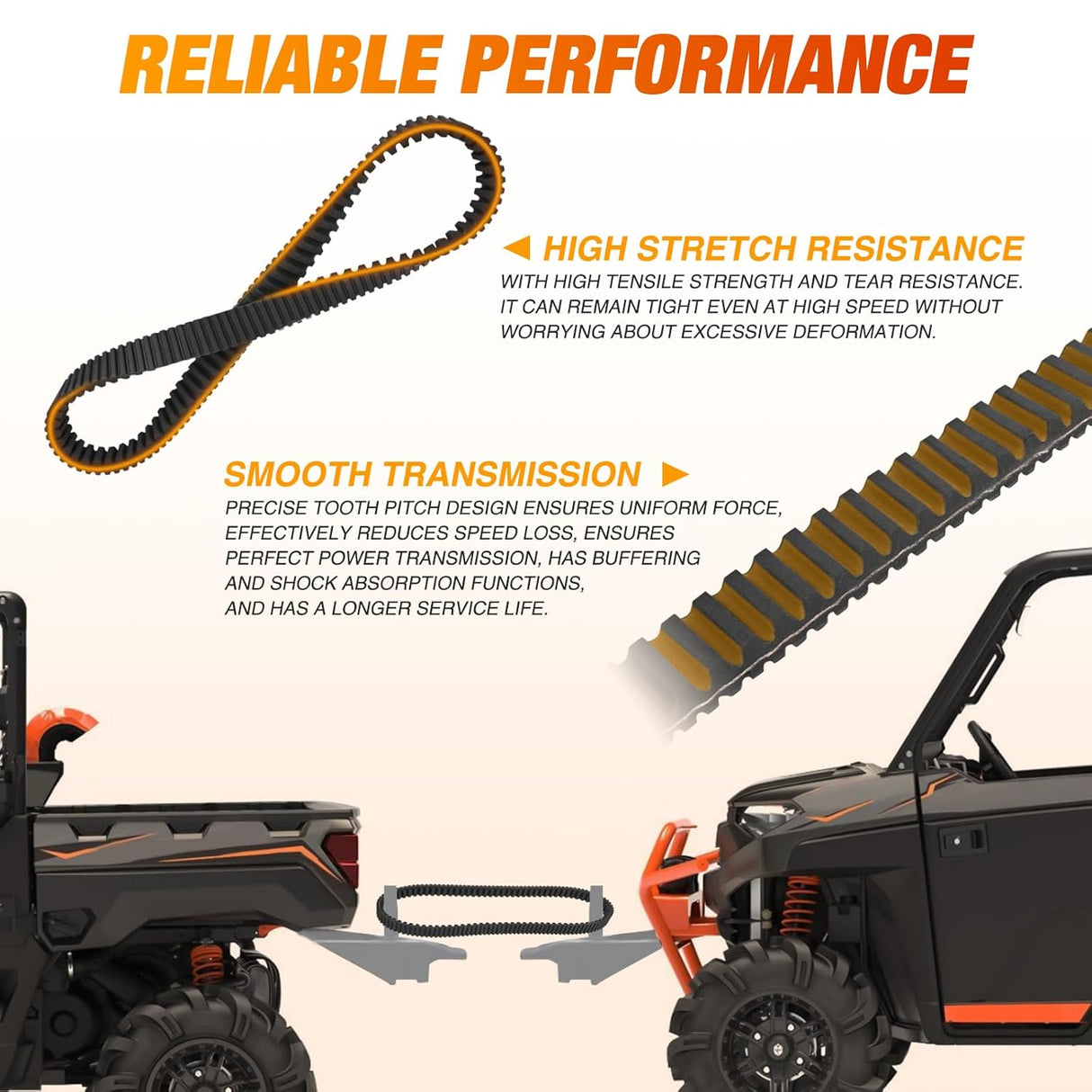 3211218 Drive Belt Fit for Polaris Ranger 1000 Crew 1000 2020 2021-2025 Pro XD Crew 570 SP Compatible with Northstar Premium Winter Prep EPS Heavy Duty Aramid Extreme Badass CVT Belts, 1 Pack
