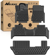 TPE Floor Mats for Nissan Armada Infiniti QX80 7seats 2025 2026 All Weather Custom Fit Heavy Duty Floor Liners