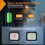 12LED Magnetic Wireless Trailer Lights 2PCS Rechargeable Portable Hazard Beacon Warning Light Amber and White Emergency Strobe Light for Trucks Trailers Vehicles Cars Bus Surface Mount