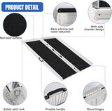 3 Feet Portable Wheelchair Ramp with Quick-Lock Non-Skid Aluminum | Handicap Ramps with Handle Folding Threshold Ramp for Home Steps, Stairs, Doorways, Scooter, Porch, Cart 800LBS Capacity