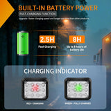 12LED Magnetic Wireless Trailer Lights 2PCS Rechargeable Portable Hazard Beacon Warning Light Amber and White Emergency Strobe Light for Trucks Trailers Vehicles Cars Bus Surface Mount