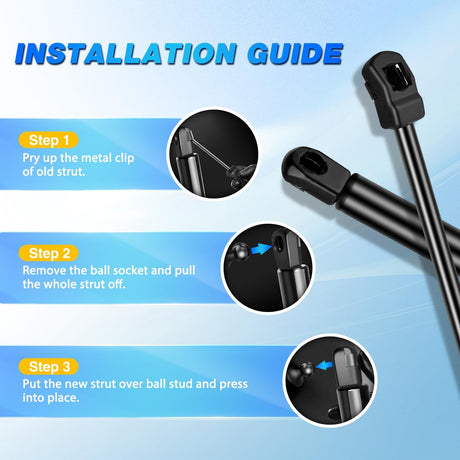 Rear Window Glass Struts 4761 for Jeep Wrangler YJ 1987-1995, Rear Shocks Gas Struts 26 Inch, 2PCS Set Rod