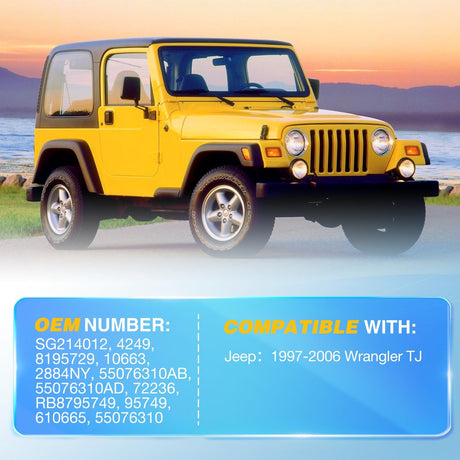 Rear Window Glass Struts 4249 for Jeep Wrangler TJ 1997-2006, Rear Shocks Gas Struts 26 Inch, 2PCS Set Rod
