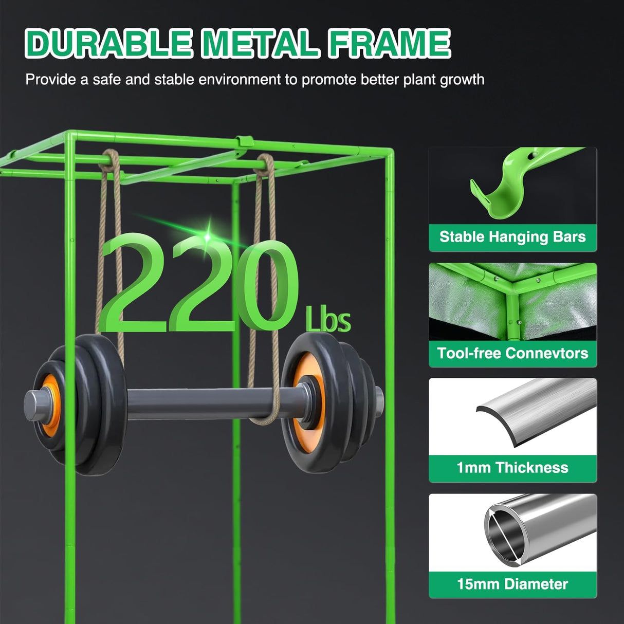 3x3 Grow Tent 36 Inchx36 Inchx72 Inch High Reflective Mylar Indoor Growing Tents 600D Oxford Cloth with Observation Window and Removable Floor Tray for Hydroponics Indoor Plants Fruit Flower Veg Growing