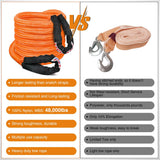 Kinetic Recovery Rope 48000 LBS 1in x 20ft Snatch Strap Heavy Duty Offroad Towing Starp Kit Vehicle Recovery kit for UTV ATV SUV Truck Car Jeep Tractor