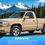 Window Visors for 1999-2007 Chevy Silverado/GMC Sierra 1500 | For 1999-2006 Silverado/Sierra 2500, 2001-2007 Silverado/Sierra 3500 Standard Cab, Outside Mount Rain Guards, 2PCS