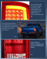 Taillight Assembly Compatible with 2009 2010 2011 2012 2013 2014 2015 2016 2017 2018 Dodge Ram 1500 2010-2018 Ram 2500 3500 Incandescent Type Upgrade LED Tube Tail Lights Rear Brake Lamps