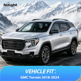 in-Channel Rain Guards for GMC Terrain 2018-2024, 4PCS | Window Deflectors Window Visors for Fresh Air Circulation, GMC Terrain 2018 2019 2020 2021 2022 2023 2024, Smoke Tinted