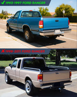 Taillight Assembly Compatible with 1993 1994 1995 1996 1997 Ford Ranger Red Clear Tail Light OE Style Rear Lamp Replacement Passenger Side