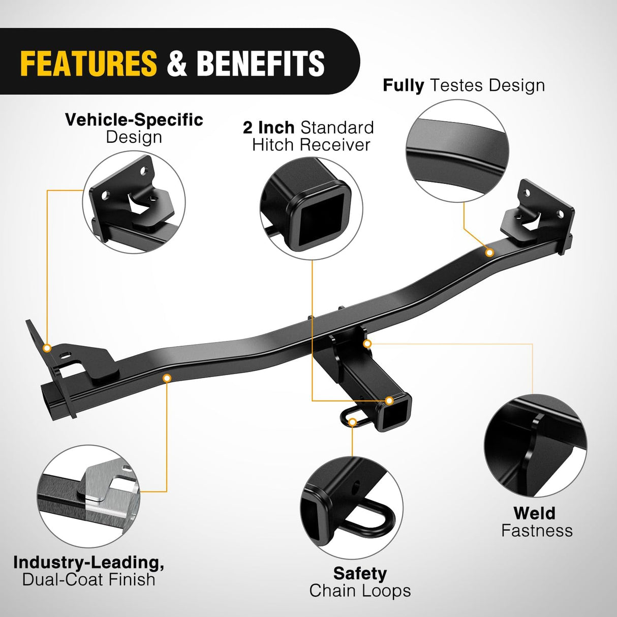 Trailer Hitch for 2022-2026 Hyundai Tucson 2023-2026 Kia Sportage