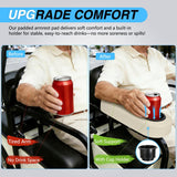 Golf Cart Armrests 2PCS Beige Flip Stand Cup Holder | No Drilling Detachable PU Leather Armrest with Iron Bracket Fits 1 Inch Square Tubes for EZGO Club Car Yamaha Rear Seat