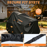 Riding Lawn Mower Cover 76 Inch, Waterproof Lawn Mower Cover | Fits Mowers up to 76 InchL x 48 InchW x 47 InchH, 420D Heavy Duty Fabric, All-weather & UV Protection
