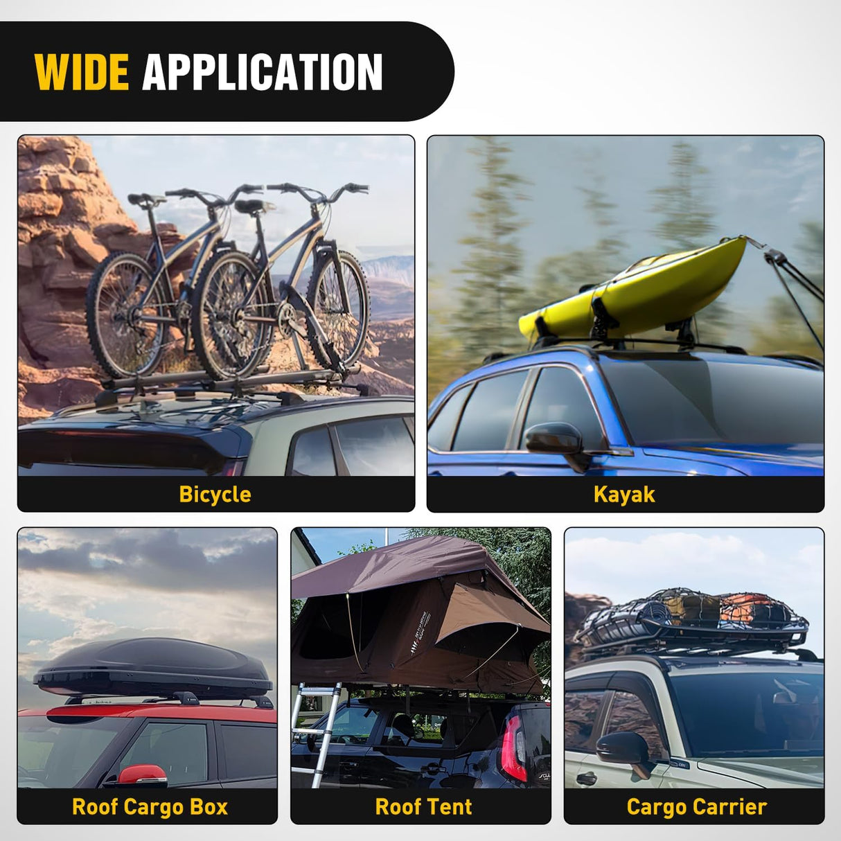 Roof Rack Cross Bars Compatible with Kia Soul 2020 2021 2022 with Factory Side Rails,220LBS Adjustable Aluminum Less Wind Noise Car Crossbars for Cargo Carrier Luggage Box Kayak Tent Snowboard