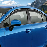 Window Visors for Honda Civic Sedan 2012 2013 2014 2015 | Tape-On Rain Guards Outside Mount Vent Visors Window Deflectors Fresh Air Ventilation Smoke Tint, 4PCS