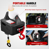 3-in-1 Electric Hoist Winch, 1100LBS 1500W Portable Power Winch Crane with Manual Wired Wireless Remote Control, 110V Electric Winch 25FT Lifting Height for Garage Warehouses Factories, Black