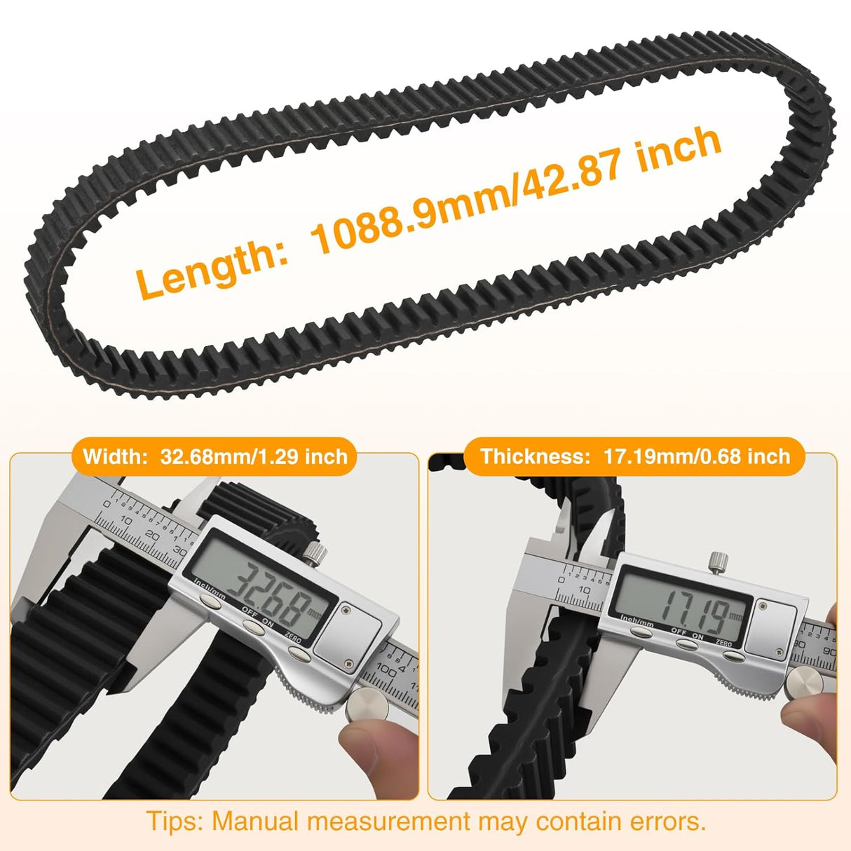 Drive Belt 3211180 Fits Polaris RZR belts Performance CVT Belt for 2014+ Polaris RZR XP 1000/ RZR XP 4 1000/ Trail S & S 1000/ General XP 1000 Replaces #3211180 3211172 3211148 3211142, 1 Pack